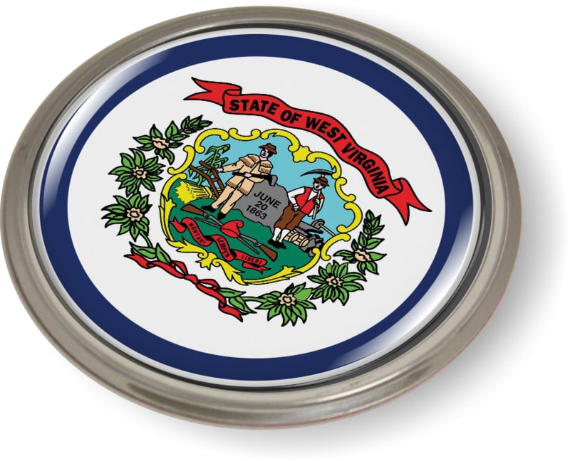 West Virginia - State Flag Emblem